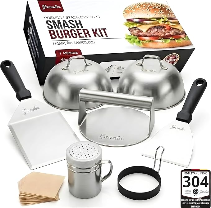 Smash Burger Presse aus Edelstahl
